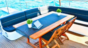 Motoryacht Interior P112 17 meters 11 capacity Best Yacht Rental with Premionly in Istanbul