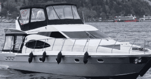 Azimut 55 P149 - 21m motor yacht moored on the Bosphorus in Istanbul