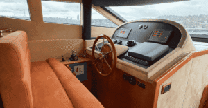 Helm and navigation console of the Azimut 55 P149 motor yacht premionlycom